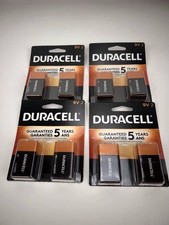  4 2 Pack Duracell 8 Batteries 9 Volt Exp. 2036 New Sealed Packaging 8 Total