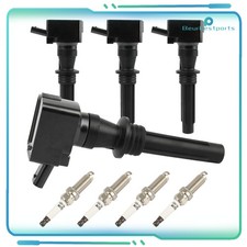For Land Rover Discovery 2.0L 2021-2023 4pcs Ignition Coils & Spark Plugs