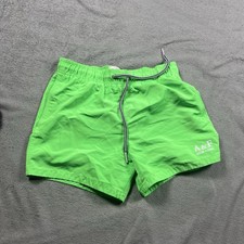 A&F Men's Board Shorts Swim Trunks Neon Green Size Small Mesh Lined Pocket