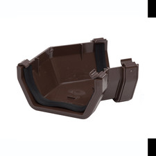 Polypipe Square Section Gutter Brown 135 Degree Angle 112mm RS204BR