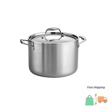 Signature 8-Quart Tri-Ply Clad Stainless Steel Stock Pot with Lid