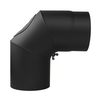 Ofenrohr Bogen 150 Mm 90° Starr Schwarz TüR Rohrbogen Knie Kniebogen