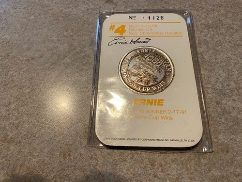 Ernie Irvan #4 Medallion .999 Silver 1 oz. Factory Sealed Vintage Nascar