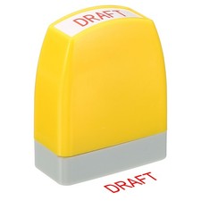 Draft Notice Stamp, Office Stamp Pre Inked Stamp, Yellow