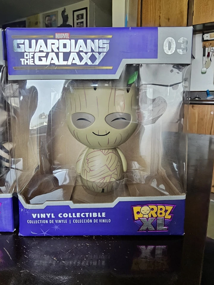 Juego Coleccionable Vinilo DORBZ XL MARVEL Guardianes de la Galaxia ROCKET & GROOT Casi Nuevo Foto 3 de 4