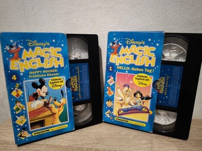 [2xVHS]  Disney MAGIC ENGLISH 1+4 ︎ Happy Houses (Fröhliche Häuser) + Hello 