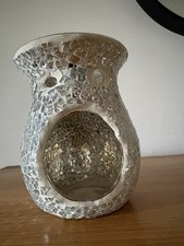 Next Silver Lustre Crackle Mosaic Wax Melt Burner