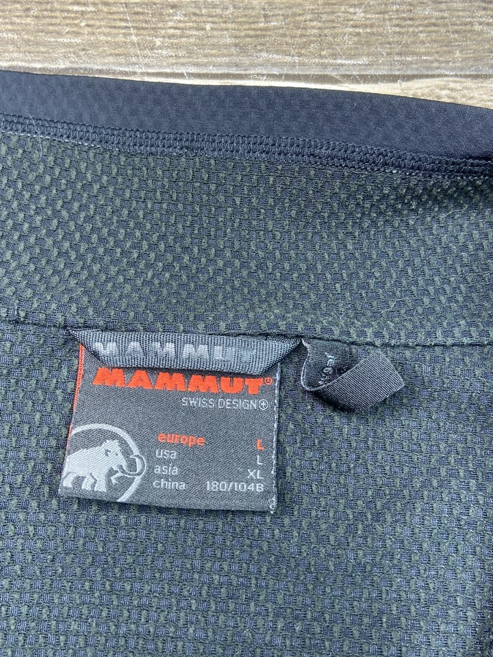 Chaqueta híbrida de capa media Mammut para hombre L negra rendimiento resistente cremallera completa elástica Foto 2 de 4