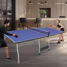 New 8-foot Medium-sized Table Tennis Table Foldable Portable Set