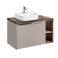 Badezimmer Waschtischunterschrank Set Unterschrank Waschbecken Waschtisch Grau