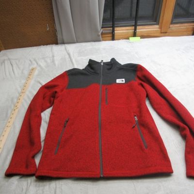 #ad The North Face Gordon Lyons Jacket Mens Medium Red Knit Fleece Full Zip Outdoor $35.00