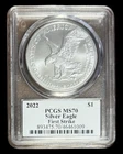 2022 One Ounce American Silver Eagle * PCGS MS70 * First Strike * PERFECT COIN
