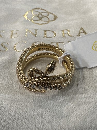 NWT Kendra Scott Phoenix Snake Vintage Gold Wrap Ring Size 7 #7 Free Shipping