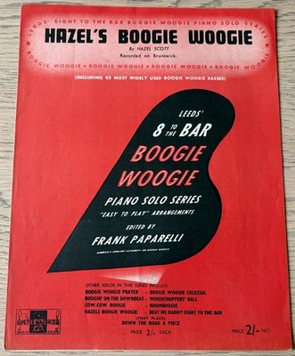 HAZEL'S BOOGIE WOOGIE EASY PIANO SOLO NOTEN (1943) FRANK PAPARELLI JAZZ