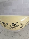 Pyrex Glasbake Fireking Vintage Yellow/black Gooseberry 444.