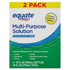 Equate Multi-Purpose Contact Lens Solution, Twin Pack 12 fl oz 2 Count
