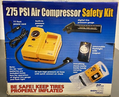 DBC Portable Tire Inflator Air Compressor - 150 PSI, Rechargeable & 12V Car Power, Auto Shut-Off, For Car Tires & Inflatables