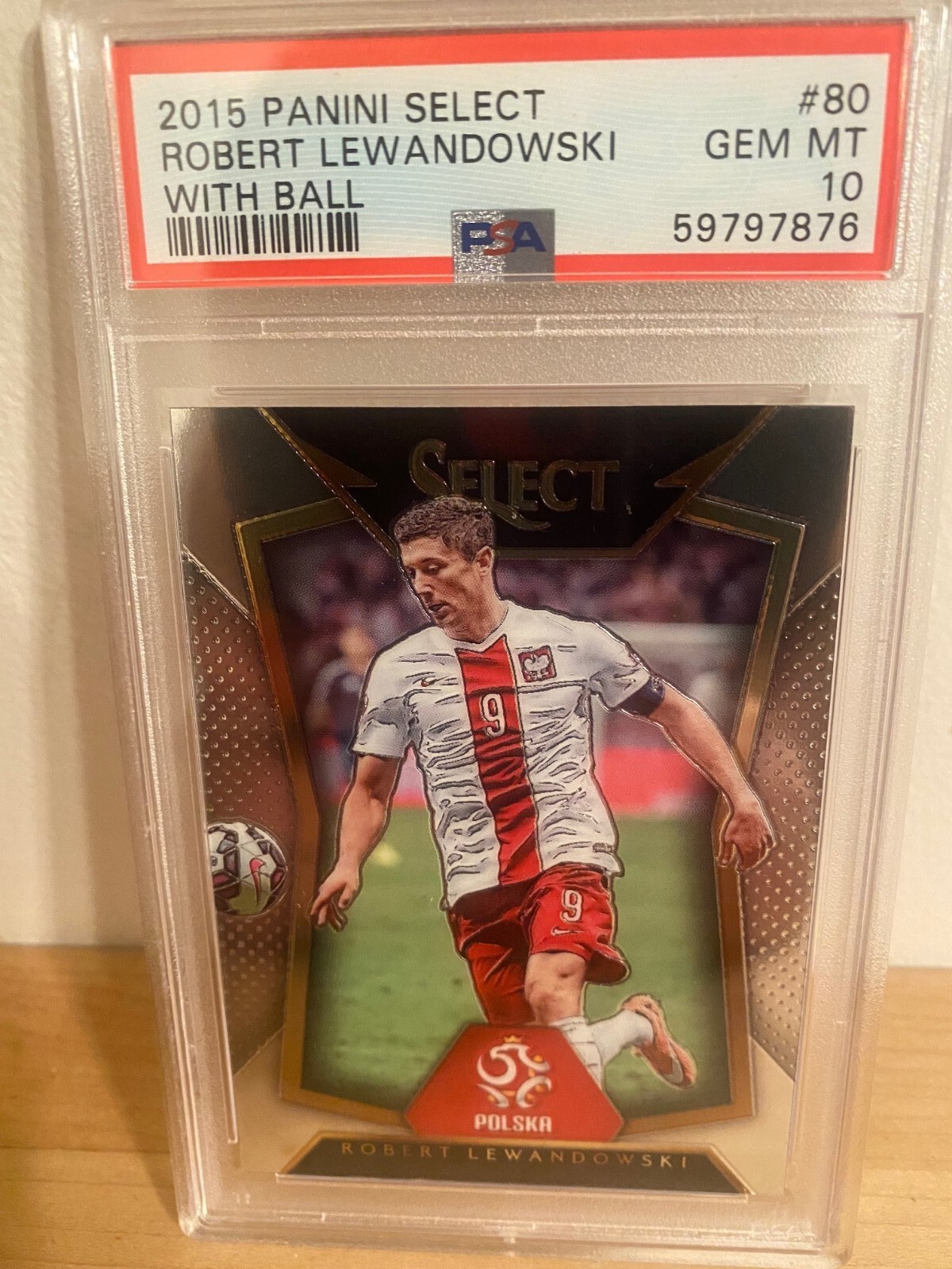 2015 Panini Select #80 Robert Lewandowski with Ball PSA 10 GEM MINT