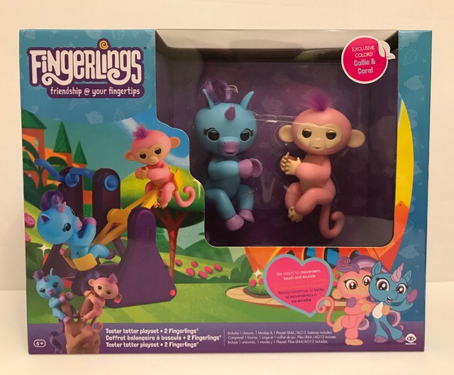 fingerlings playset with 2 fingerlings unicorns