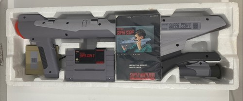 Super Scope 6 Light Gun (Super Nintendo, SNES) Complete CIB - TESTED! - Afbeelding 24 van 24
