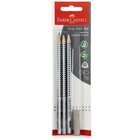 ✅ Faber-Castell GRIP 2001 Set 3x Bleistifte 2B Radiergummi Schulset Büro-Set NEU