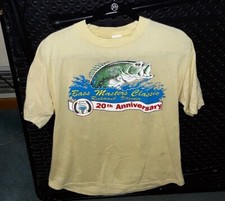 Vintage Bassmasters Classic 1990 - 20th Ann Tee Shirt - Yellow - Richmond - RARE