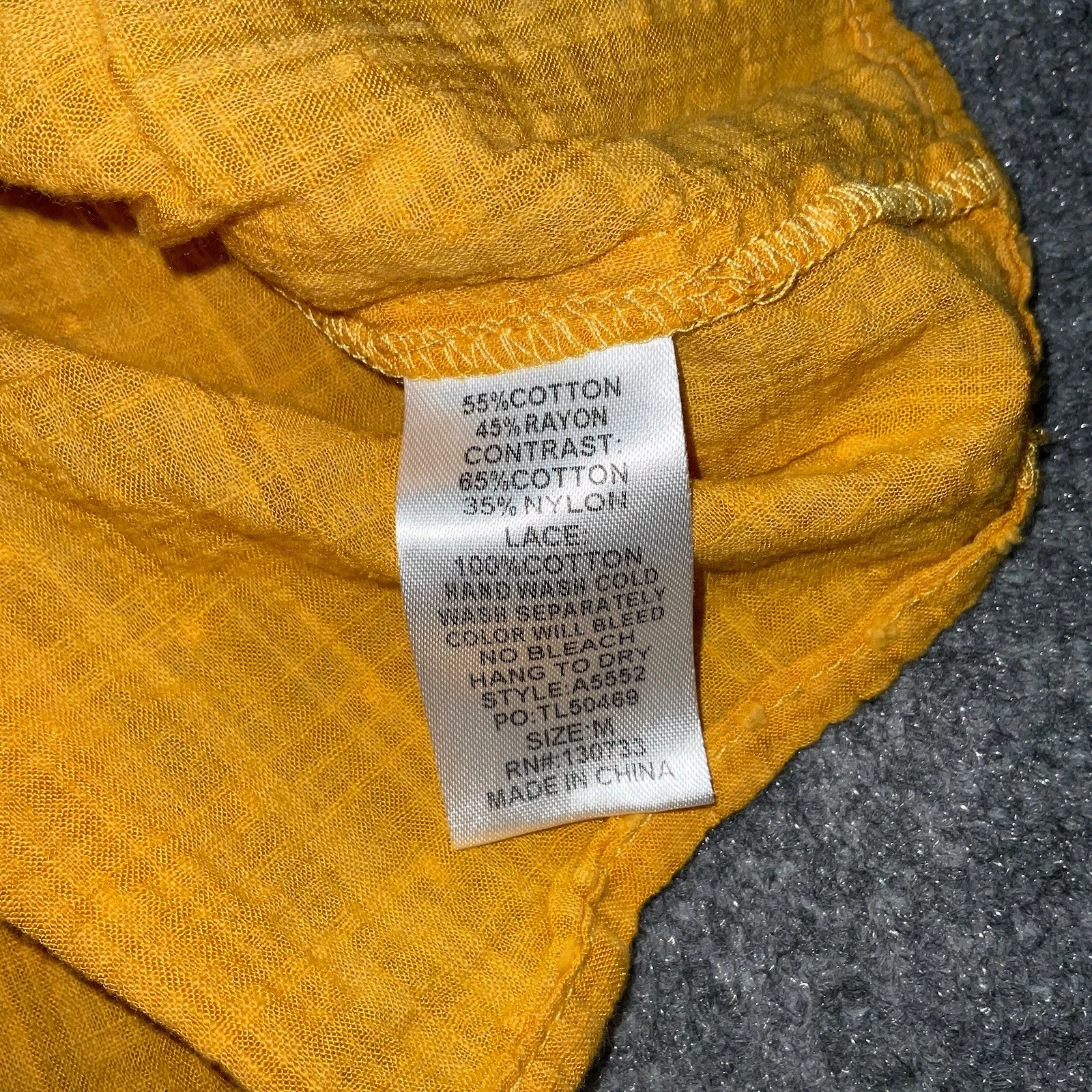 VETEMENTS Abito Umgee donna taglia M giallo maniche corte volant pizzo accenti