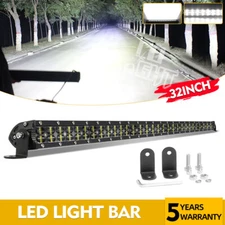 Dual Row 32inch LED Light Bar 6D Spot Flood Combo Offroad Driving Truck 4WD ATV