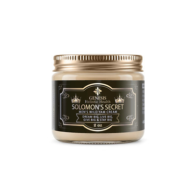100% Authentic Genesis 2oz Solomon's Secret Men'sWild Yam Cream- Live Big