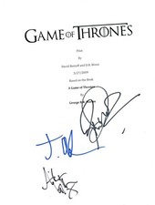 GAME OF THRONES Cast Signed Pilot Script Jacob Anderson Gillan R Dormer COA