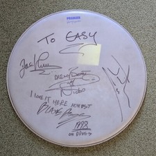 Iron Maiden Drum Head Autograph signed / Hall...