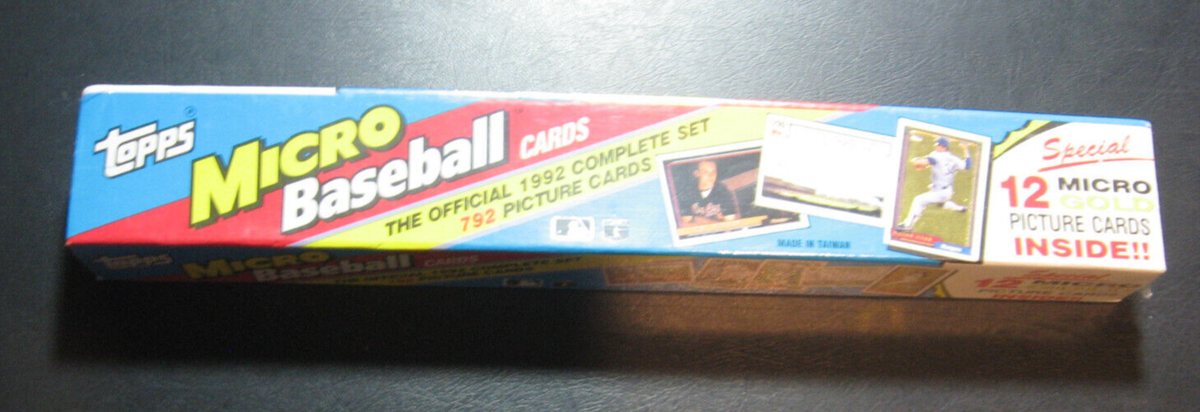 Topps Micro Baseball Cards 1992 Complete Set 792 Cards, 12 Gold