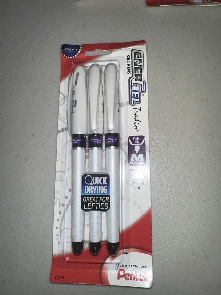 Lot Of 6 Pack Pentel Tradio Pearl PURPLE Ink Gel Pens - Image 3 of 3