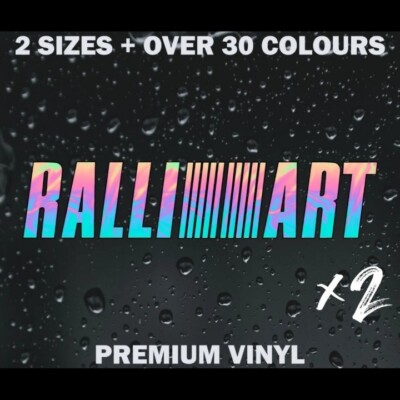 2 Ralliart Evo Auto Vinyl Aufkleber Decal Neon Glanz Matt Glitzer Holografisch