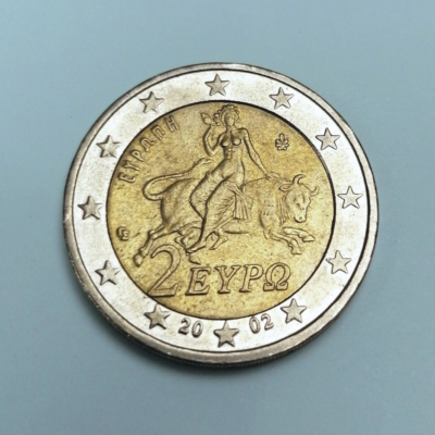 2 EUR Euro Coin 2002 Greece 'Europa' - Collectible Coin Numismatic