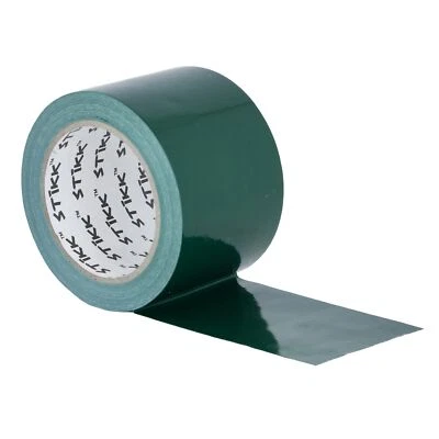 STIKK 3" x 25 yd 7.5 Mil Thick Forest Green Duct Tape PE Coated Weather Resistant 72mm
