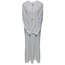 Men's Emirate High Quality White Long Sleeve Thobe Jubba Dishdasha