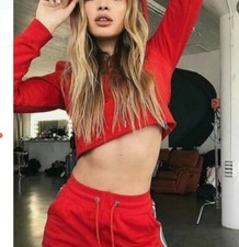 Womens Ladies Striped Lounge Wear Tracksuit Set Casual Comfy Two Piece