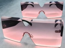 Oversized Exaggerated Retro Modern Shield Stylish SUNGLASSES Large Big Flat Lens