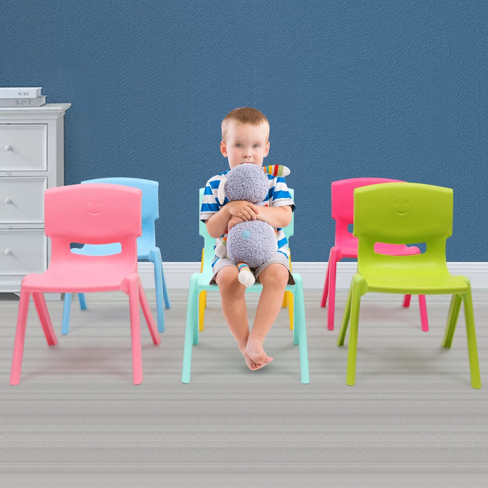 For Kindergarten Kid 6 Pack 11.02x20.87" Plastic Colorful Stackable School Chair - Image 4 of 4