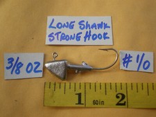 25 PCS. SHAD HEAD JIG/BASS SWIM LURE BAIT, 3/8 OZ. #1/0 LONG SHANK STRONG HOOK