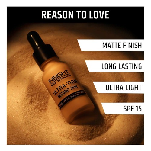 Insight Cosmetics Ultra-Thin Second Skin Long Wear Foundation - Multishades - Picture 2 of 10