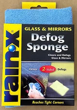 RAIN-X  Glass & Mirrors Defog Sponge Cleans & Defogs Glass & Mirrors 2 Sided NEW