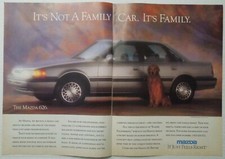 1989 MAZDA 626 Family Sedan Family Dog Golden Retriever 2 Page Magazine Ad