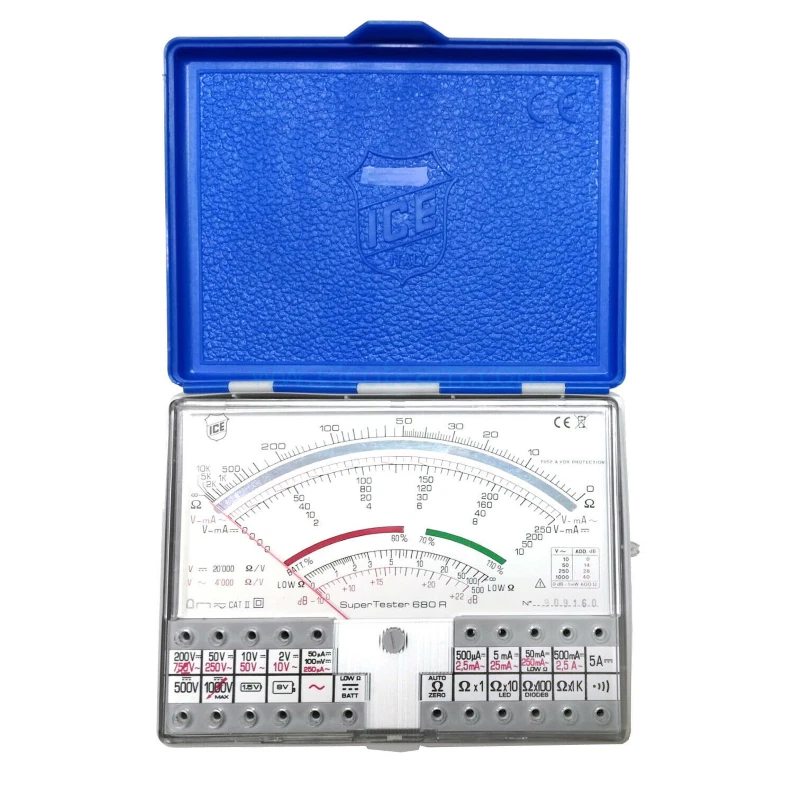 TESTER ICE 680R ORIGINALE SUPERTESTER MULTIMETRO ANALOGICO PROFESSIONALE - Immagine 2 di 2