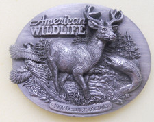 VINTAGE 1992 American Wildlife Commemorative Belt Buck
