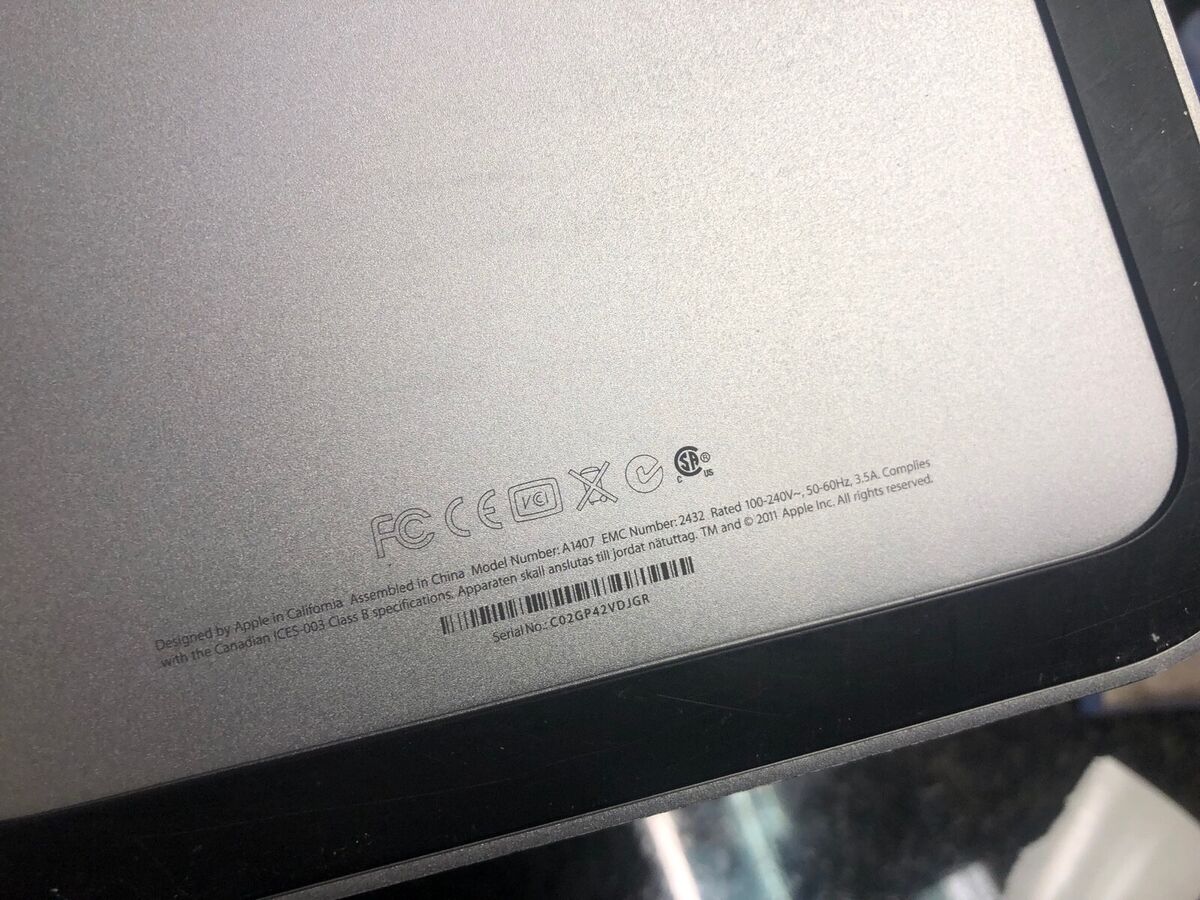 Apple A1407 Thunderbolt Cinema Display 27 Apple A1407 Thunderbolt Cinema Display 27