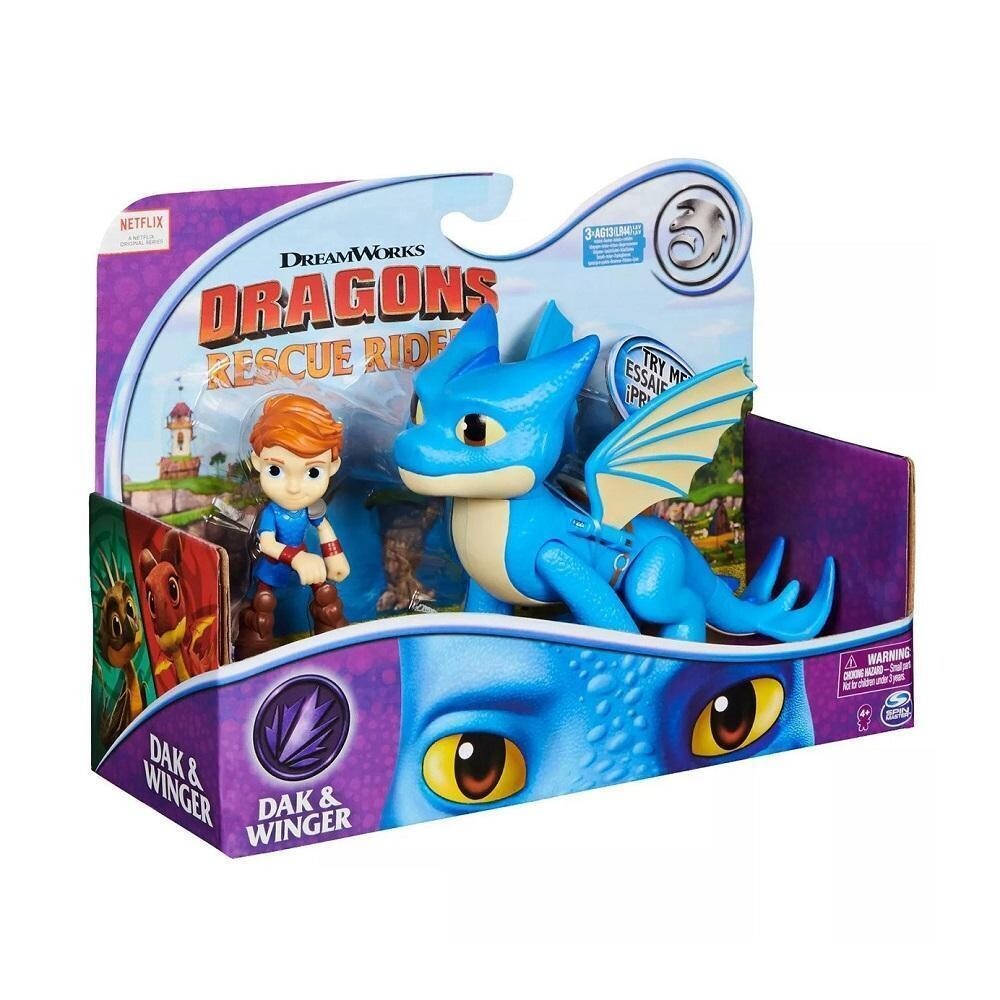 NETFLIX Dragons Rescue Riders Dak And Winger Figures 778988307823