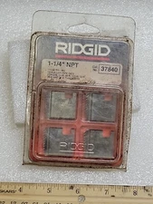 Ridgid 37840 1-1/4" 12R NPT Pipe Threading Dies  4-pack NOS NIB 1 Qty 