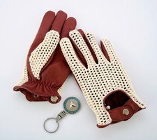 NEW MEN'S DRIVING GLOVES CHAUFFEUR LEATHER DRESS FASHION CLASSIC VINTAGE COGNAC